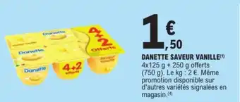 E.Leclerc DANETTE Saveur vanille offre