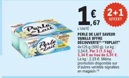 E.Leclerc YOPLAIT Perle de lait saveur découverte offre