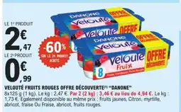E.Leclerc DANONE Velouté fruits rouges découverte offre