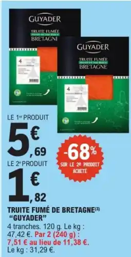E.Leclerc GUYADER Truite fumé de bretagne offre