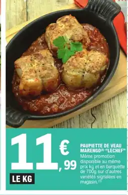E.Leclerc Paupiette de veau marengo lechef offre