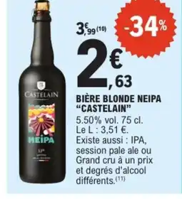 E.Leclerc CASTELAIN Bière blonde neipa offre