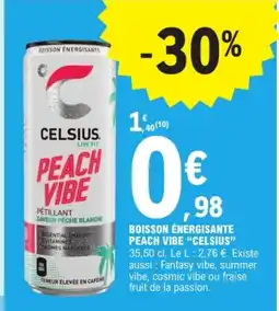 E.Leclerc CELSIUS Boisson énergisante offre