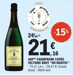 E.Leclerc GH MARTEL Aop champagne cuvée victoire brut offre