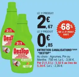 E.Leclerc DESTOP Entretien canalisations offre