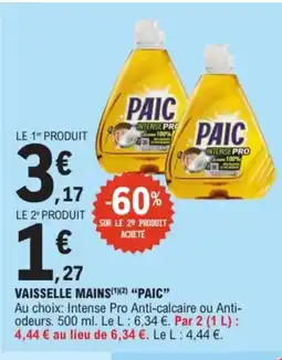 E.Leclerc PAIC Vaisselle mains offre
