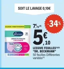 E.Leclerc DR BECKMANN Lessive feuilles offre