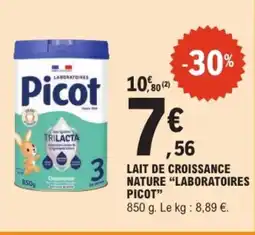 E.Leclerc LABORATOIRES PICOT Lait de croissance nature offre