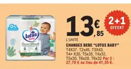 E.Leclerc LOTUS BABY Changes bebe offre