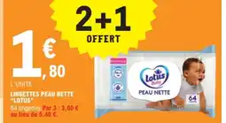 E.Leclerc LOTUS Lingettes peau nette offre