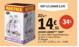 E.Leclerc SKIP Lessive liquide offre