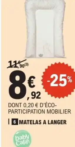 E.Leclerc Matelas a langer offre