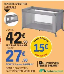 E.Leclerc Lit parapluie sweet dreams offre