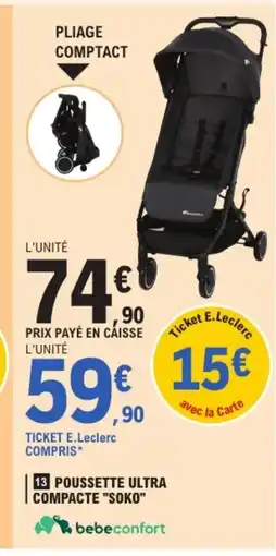 E.Leclerc Poussette ultra compacte offre