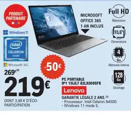 E.Leclerc LENOVO Pc portable offre