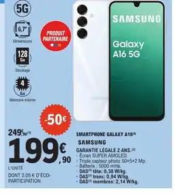 E.Leclerc SAMSUNG Smartphone galaxy a16 offre