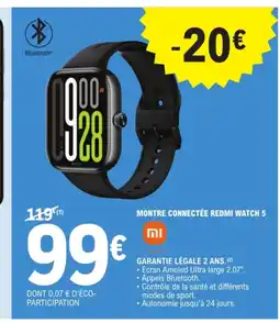 E.Leclerc Montre connectée redmi watch 5 offre