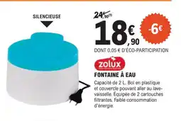 E.Leclerc Jardi ZOLUX Fontaine a eau offre