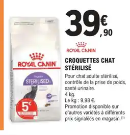 E.Leclerc Jardi ROYAL CANIN Croquettes chat stérilisé offre