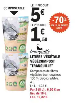 E.Leclerc Jardi TRANQUILLE Litière végétale végécompost offre