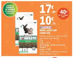 E.Leclerc Jardi VERSELE LAGA Menu lapin cuni complete offre