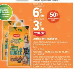 E.Leclerc Jardi TYROL Litière bois rongeur offre