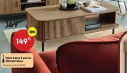 Maxi Bazar Table basse 2 portes offre