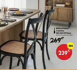 Maxi Bazar Bibliothèque 2 portes offre