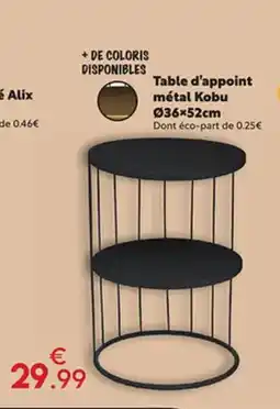 Maxi Bazar Table d'appoint métal Kobu offre