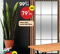 Maxi Bazar Miroir Mila métal offre