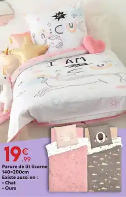 Maxi Bazar Parure de lit licorne offre