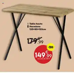 Maxi Bazar Table haute Hermione offre