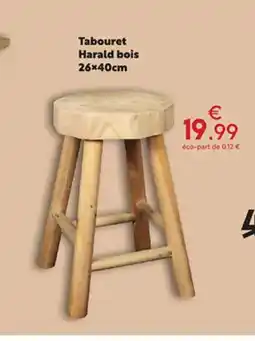 Maxi Bazar Tabouret Harald bois offre