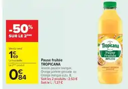 Cora x Carrefour TROPICANA Pause fruitée offre