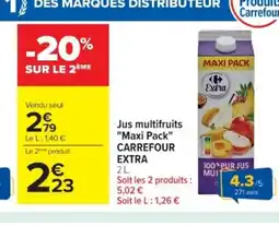 Cora x Carrefour CARREFOUR EXTRA Jus multifruits Maxi Pack offre