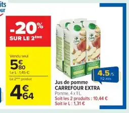 Cora x Carrefour CARREFOUR EXTRA Jus de pomme offre
