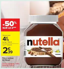 Cora x Carrefour NUTELLA Pâte à tartiner offre