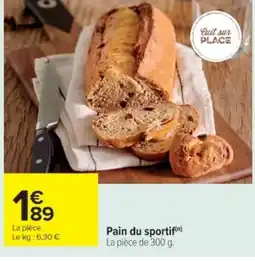 Cora x Carrefour Pain du sportif offre
