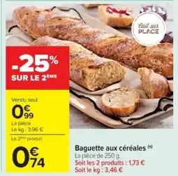 Cora x Carrefour Baguette aux céréales offre