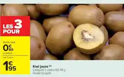 Cora x Carrefour Kiwi jaune offre