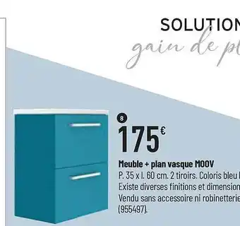 Bricorama Meuble + Plan Vasque Moov offre