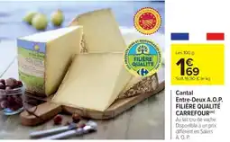 Cora x Carrefour Cantal Entre-Deux A.O.P. FILIÈRE QUALITÉ CARREFOUR offre