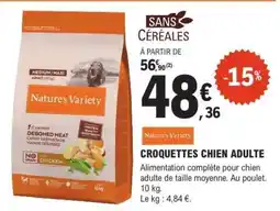 E.Leclerc Nature's Variety Croquettes Chien Adulte offre