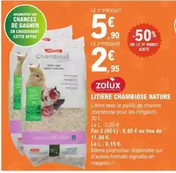 E.Leclerc Zolux Litière Chambiose Nature offre