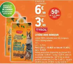 E.Leclerc TYROL LITIÈRE BOIS RONGEUR offre