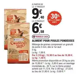E.Leclerc VERSELE-LAGA ALIMENT POUR POULES PONDEUSES offre