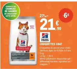 E.Leclerc Hill's Science Plan Croquettes Chat offre