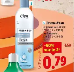 Lidl Brume d'eau offre