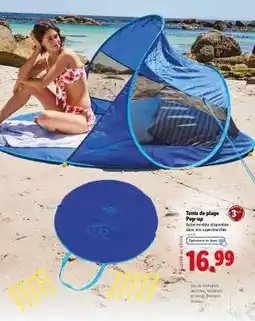 Lidl Tente de plage Pop-up offre