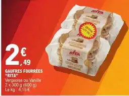 E.Leclerc GAUFRES FOURRÉES “RITA” offre